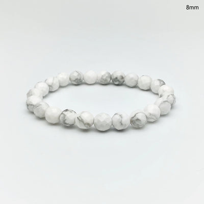 Howlite Faceted Beaded Bracelet