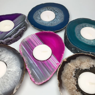 Agate Candle Holder