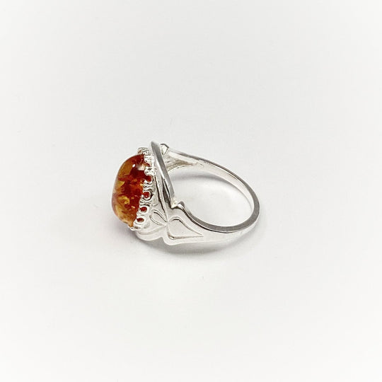 Cognac Amber Ring - Rocks and Gems Canada