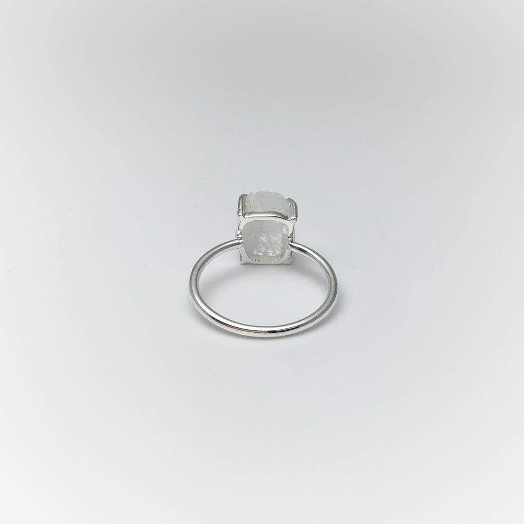 Raw Rainbow Moonstone Ring - Rocks and Gems Canada