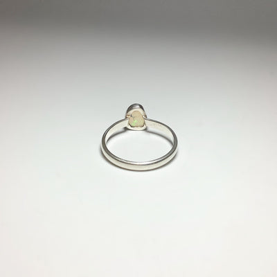 Faceted Ethiopian Fire Opal Ring