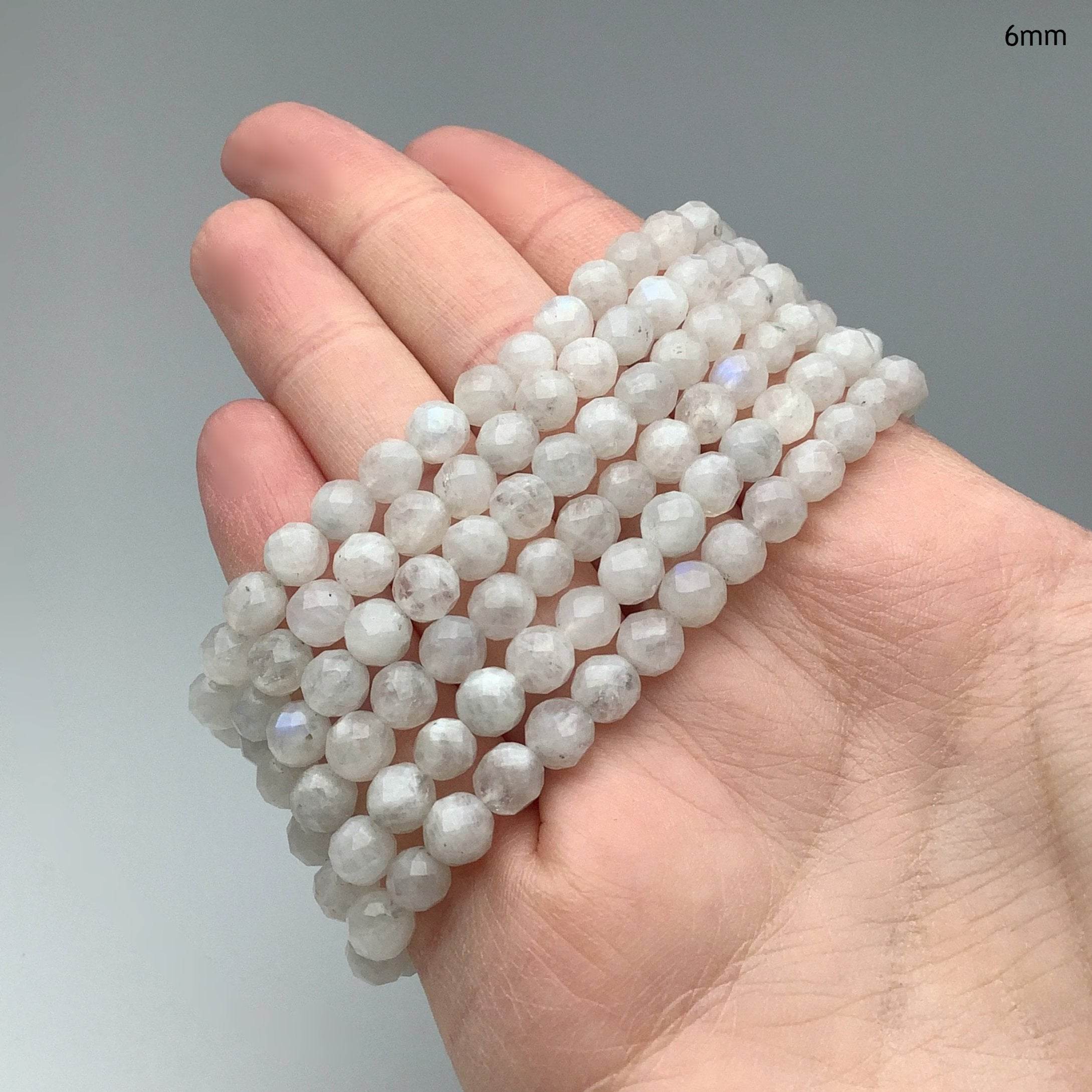 moonstone✨ブレスレットB26112 Moonstone Faceted Beaded Bracelet – Rocks and Gems Canada