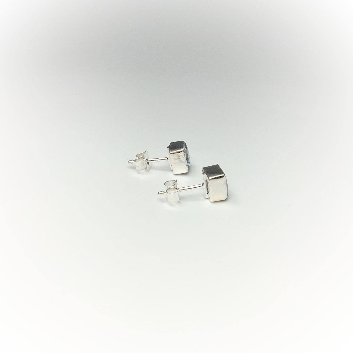Blue Topaz Stud Earrings