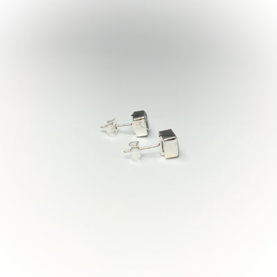 Blue Topaz Stud Earrings