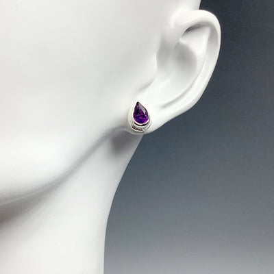 Amethyst Stud Earrings