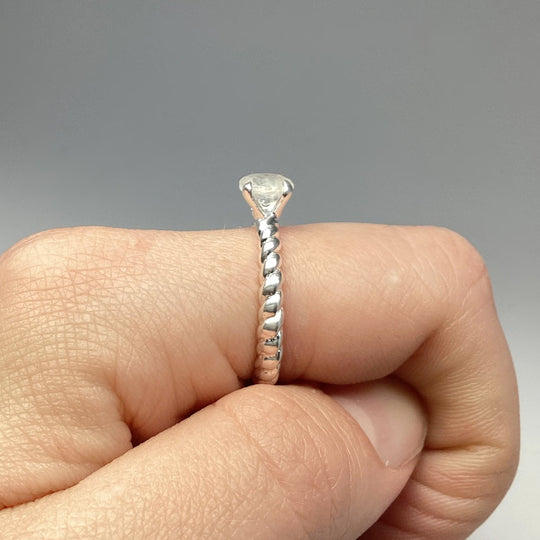 Rainbow Moonstone Ring - Rocks and Gems Canada