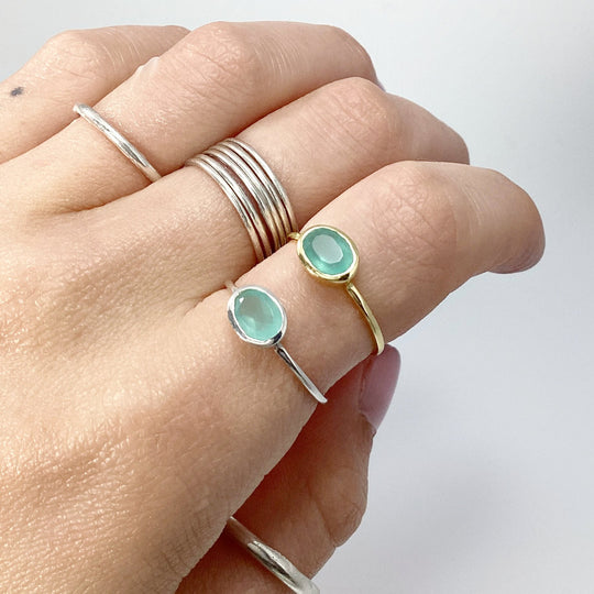 Aqua Chalcedony Ring - Rocks and Gems Canada