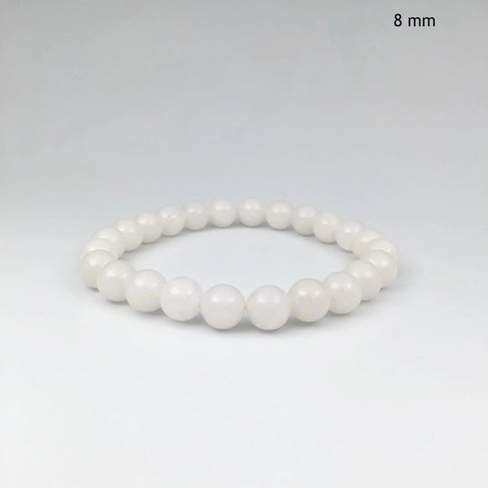 Milky Jade Beaded Bracelet - Rocks and Gems Canada