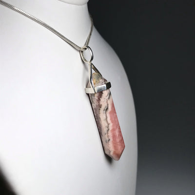Rhodocrosite Double Terminated Point Pendant