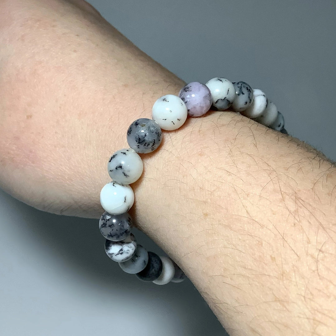 Dendritic Opal Beaded Bracelet - 8mm - High Quality - Rocks and Gems Canada