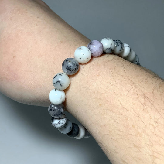 Dendritic Opal Beaded Bracelet - 8mm - High Quality - Rocks and Gems Canada