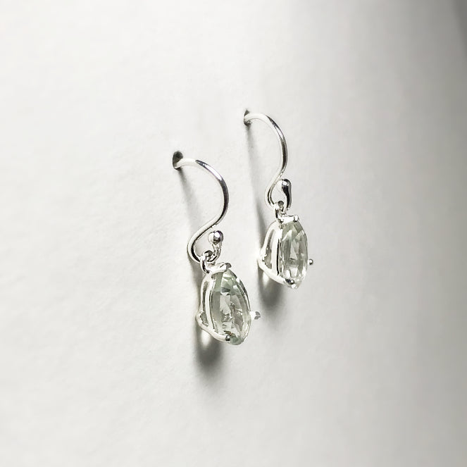 Green Amethyst Dangle Earrings