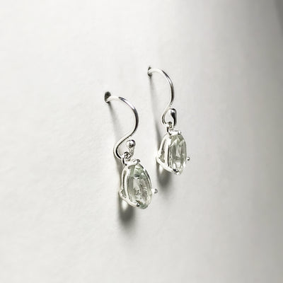Green Amethyst Dangle Earrings