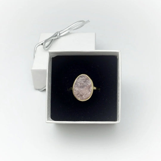 Raw Rose Quartz Ring - Rocks and Gems Canada