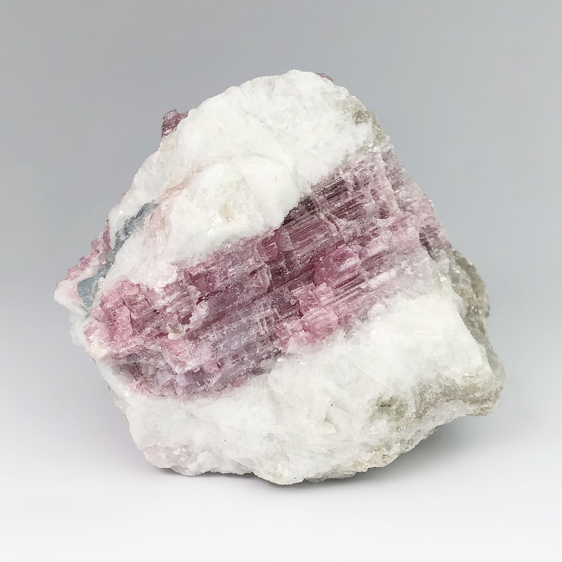 Pink Tourmaline with Aquamarine in Matrix - Rocks and Gems Canada