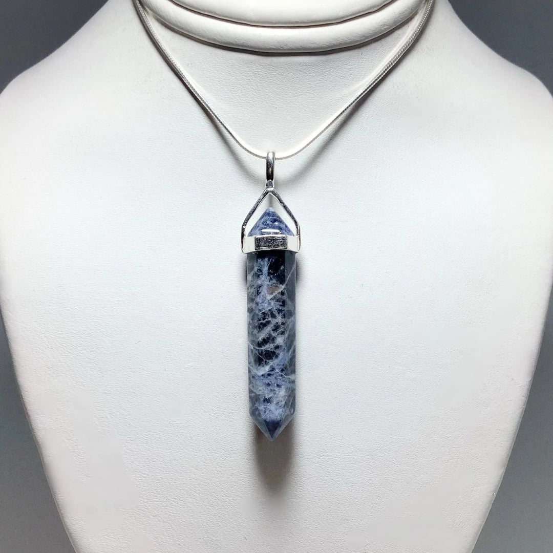 Sodalite Double Terminated Point Pendant - Rocks and Gems Canada