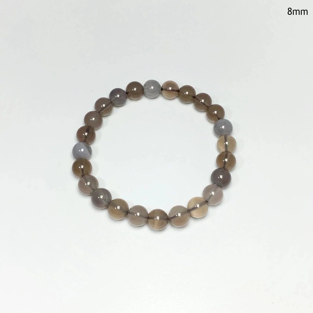 Grey Agate Beaded Bracelet - Rocks and Gems Canada