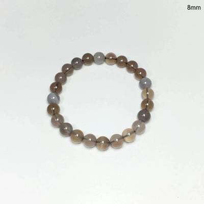 Grey Agate Beaded Bracelet