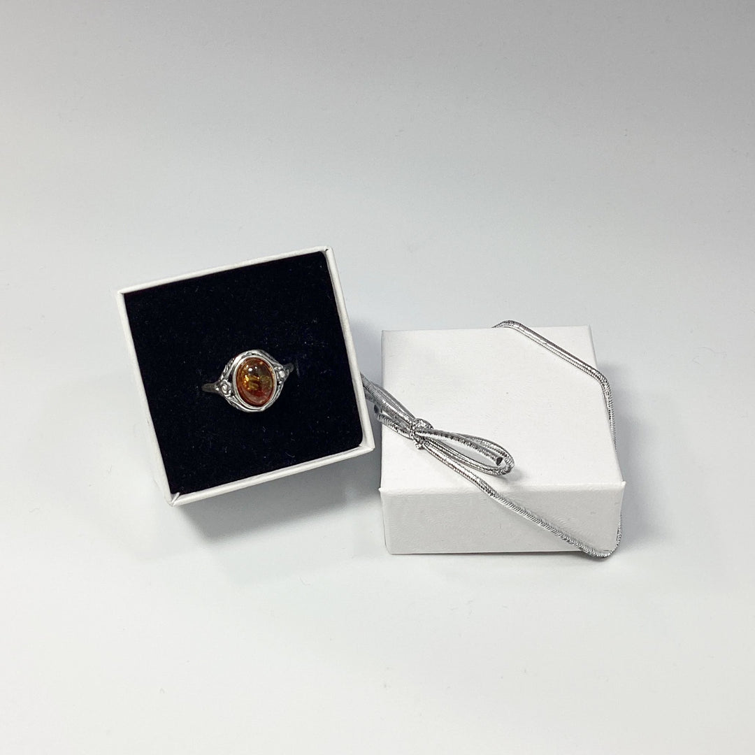 Cognac Amber Ring - Rocks and Gems Canada