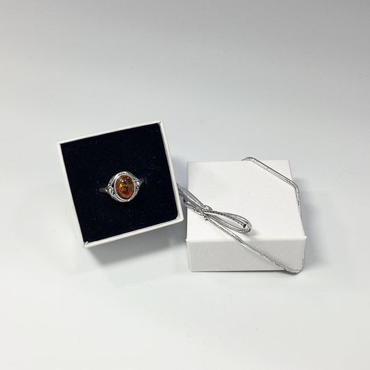 Cognac Amber Ring - Rocks and Gems Canada