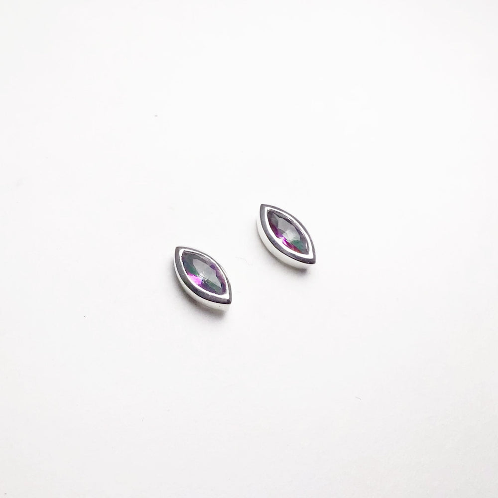 Mystic Topaz Stud Earrings - Rocks and Gems Canada