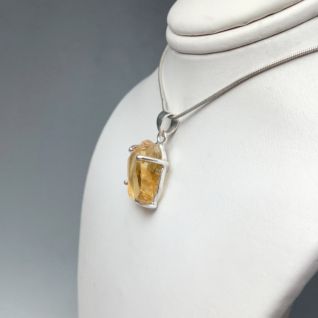 Raw Citrine Pendant - Rocks and Gems Canada