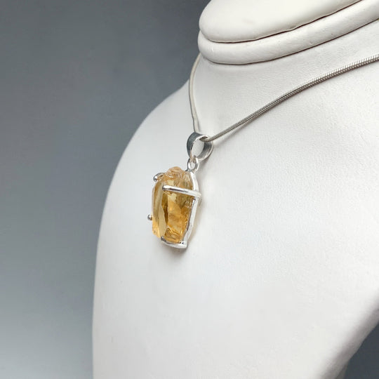 Raw Citrine Pendant - Rocks and Gems Canada
