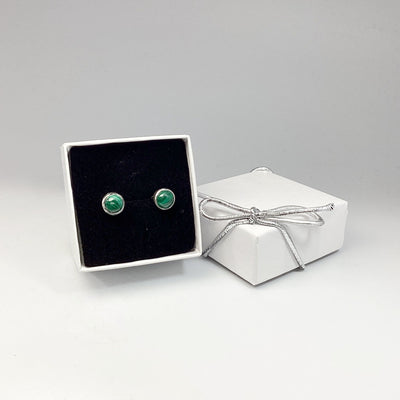 Malachite Stud Earrings