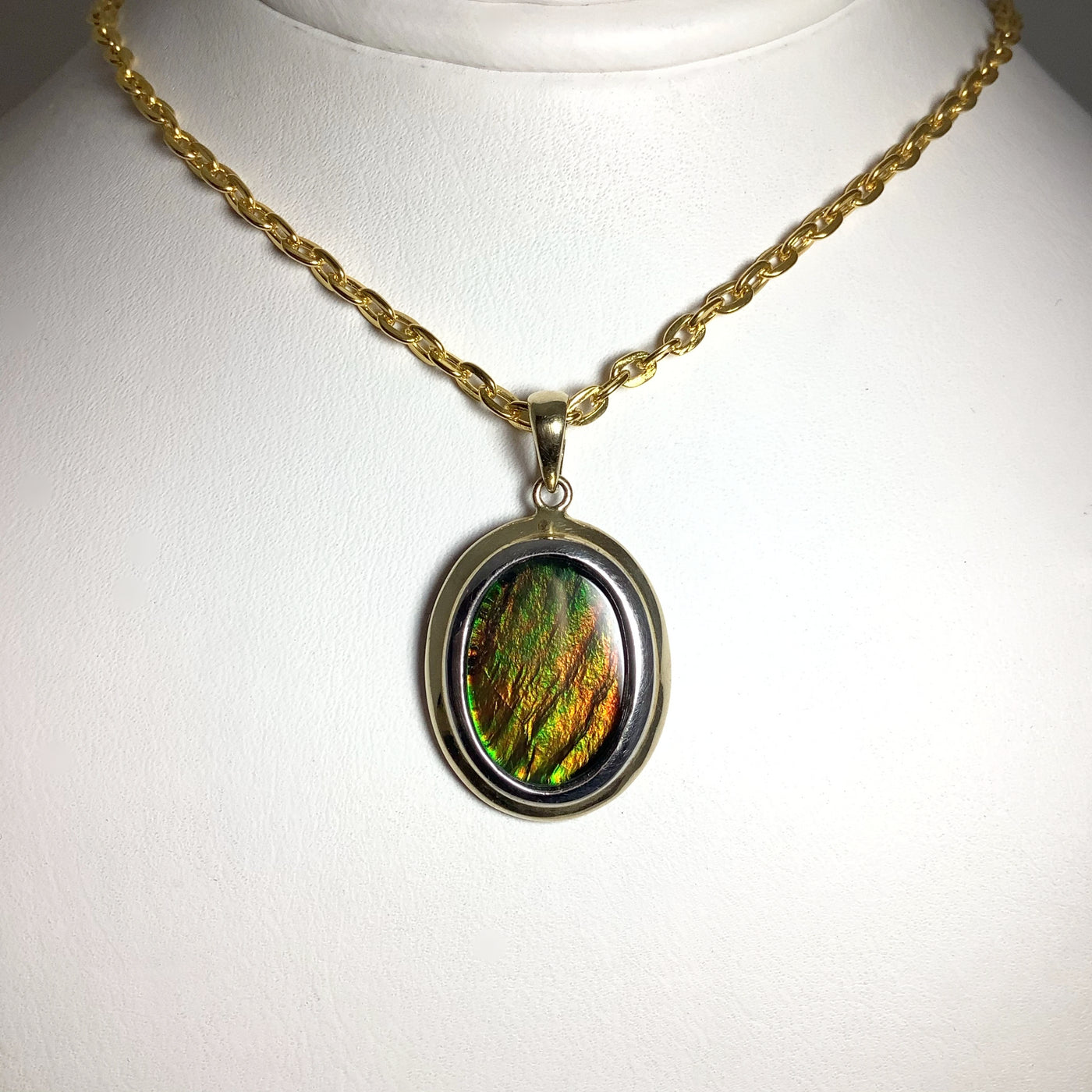 Alberta Ammolite 14K Gold Pendant