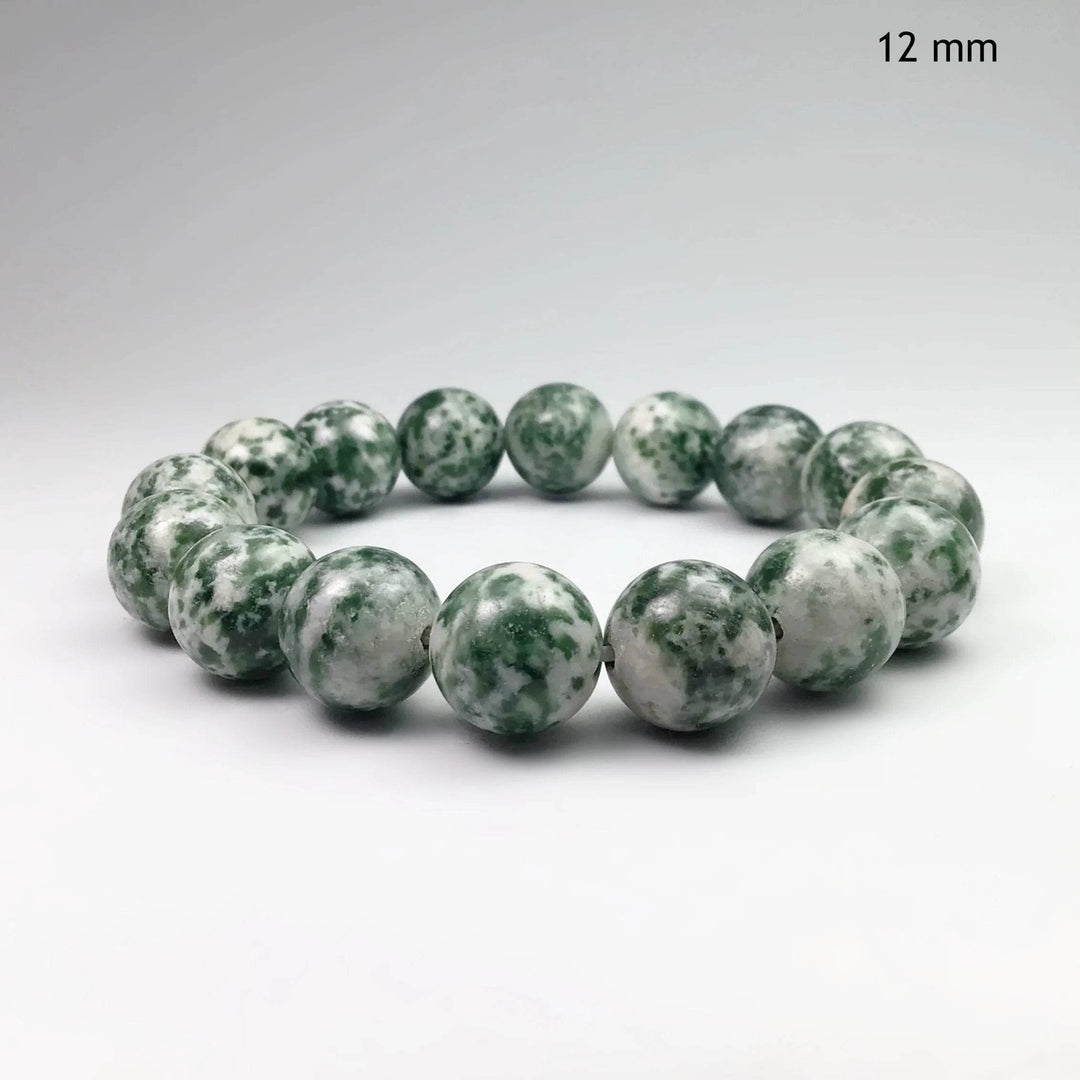 Green Dot Jade Beaded Bracelet - Rocks and Gems Canada