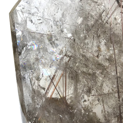 Rutilated Quartz Point On Stand