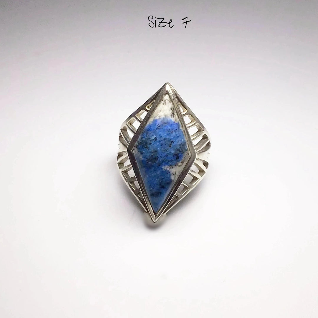 K2 Granite Azurite Ring - Rocks and Gems Canada