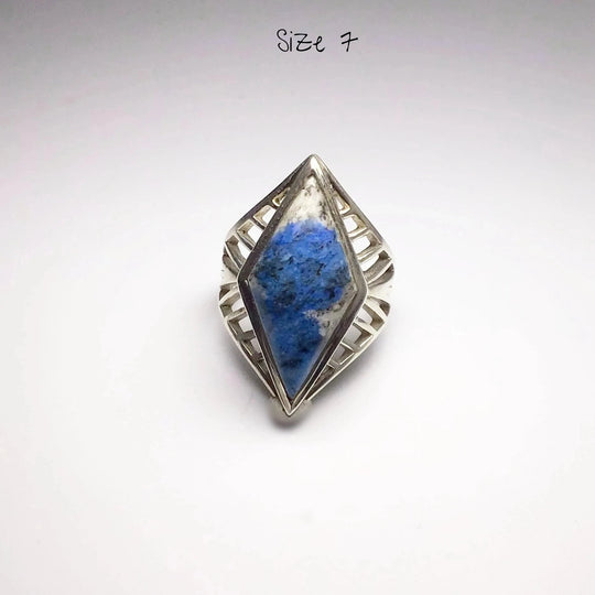 K2 Granite Azurite Ring - Rocks and Gems Canada