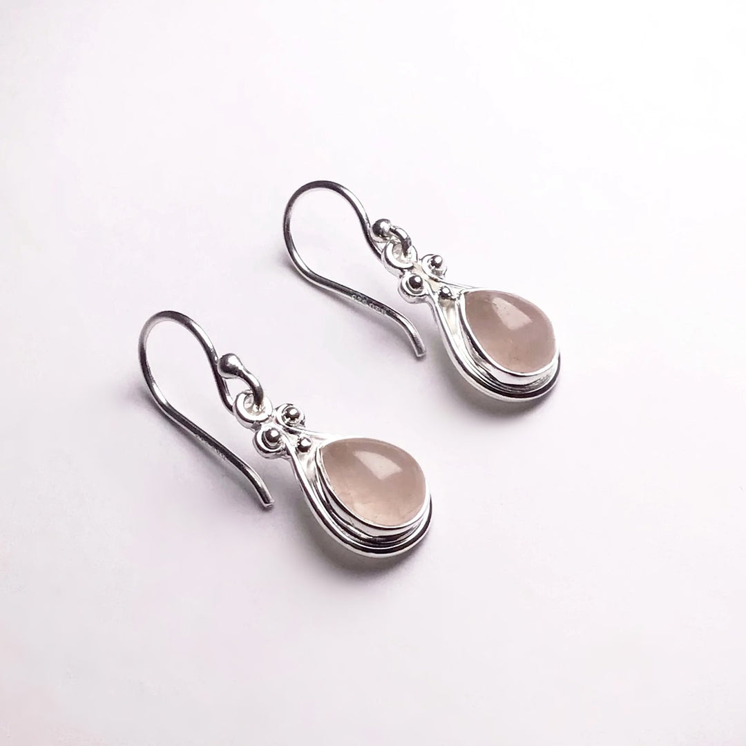 Rose Quartz Dangle Earrings - Rocks and Gems Canada