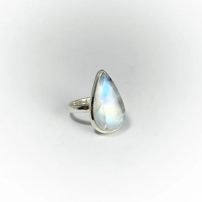 Rainbow Moonstone Ring - Size 8