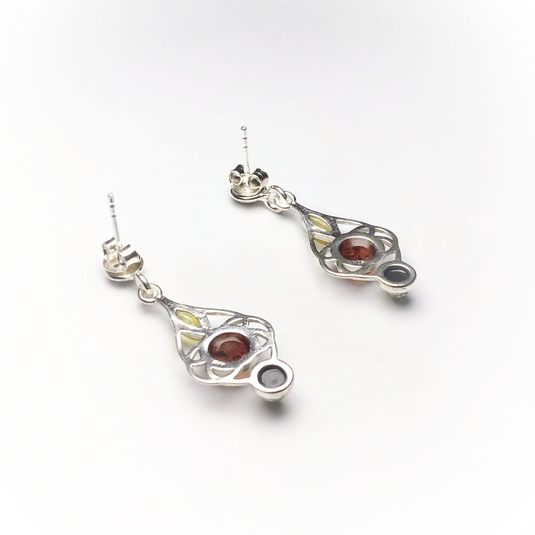 Mixed Amber Stud Earrings - Rocks and Gems Canada