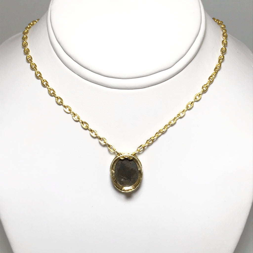 Alberta Ammolite 14K Gold Pendant - Rocks and Gems Canada