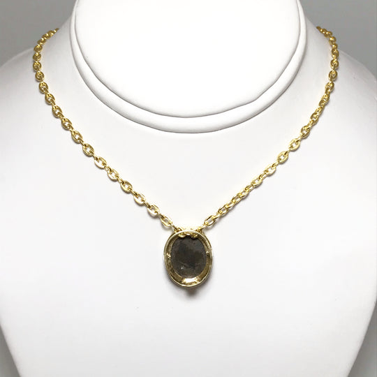 Alberta Ammolite 14K Gold Pendant - Rocks and Gems Canada