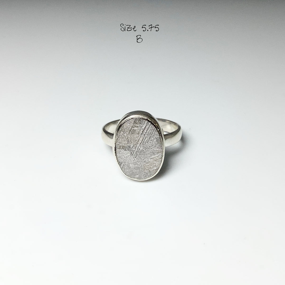 Muonionalusta Meteorite Ring - Rocks and Gems Canada