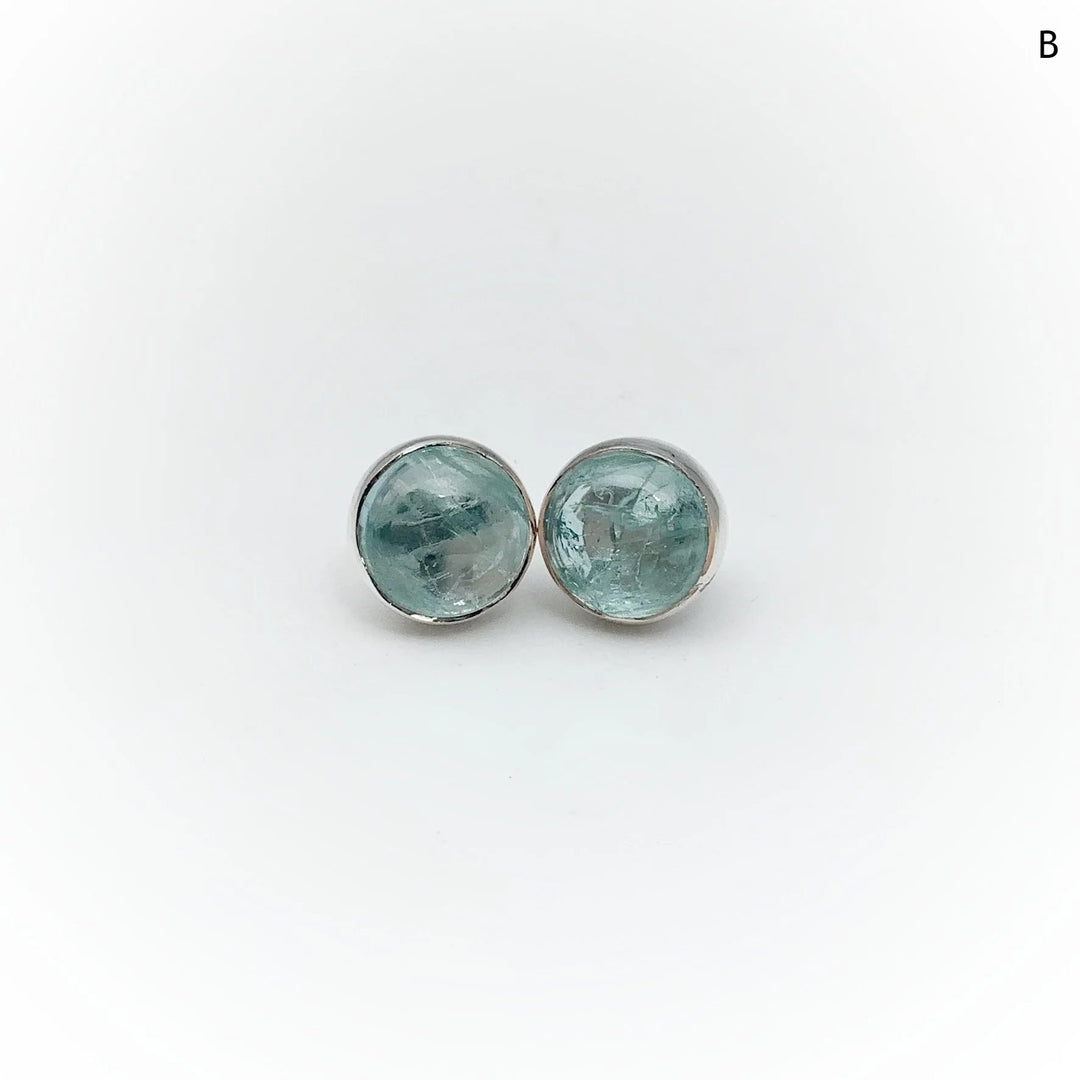 Aquamarine Stud Earrings - Rocks and Gems Canada
