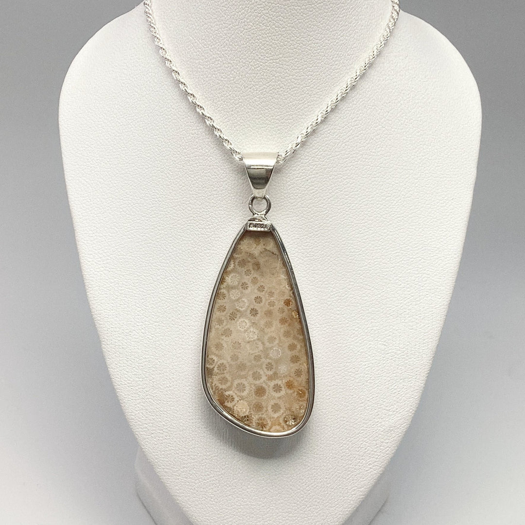 Fossilized Coral Pendant - Rocks and Gems Canada