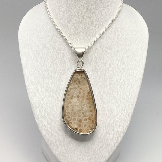 Fossilized Coral Pendant - Rocks and Gems Canada