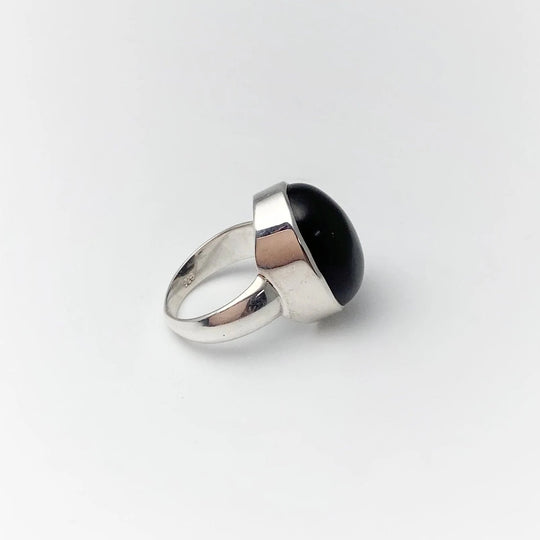 Black Onyx Chunky Oval Ring - Rocks and Gems Canada