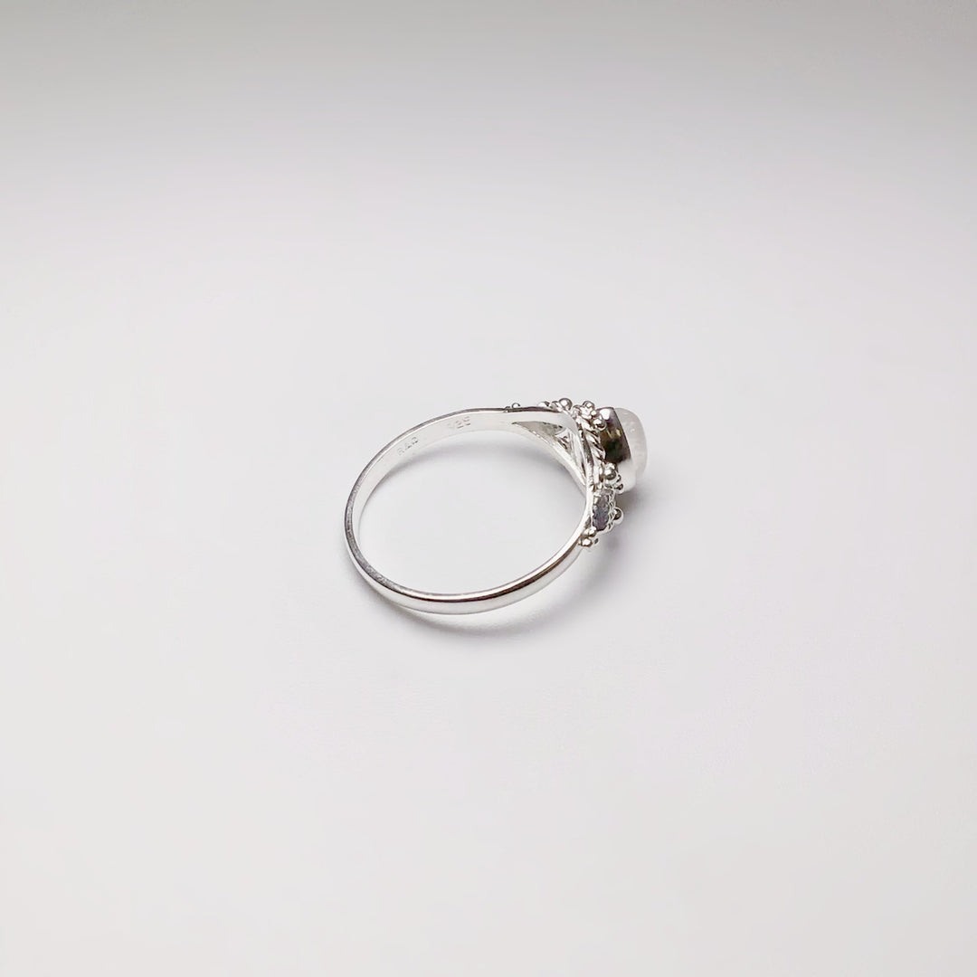 Rainbow Moonstone Ring - Rocks and Gems Canada