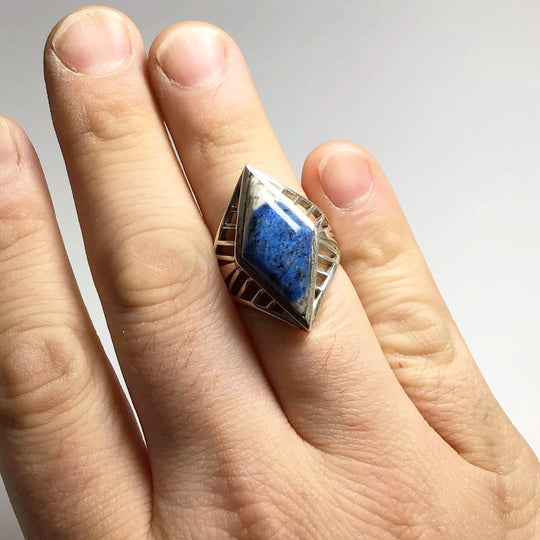 K2 Granite Azurite Ring - Rocks and Gems Canada