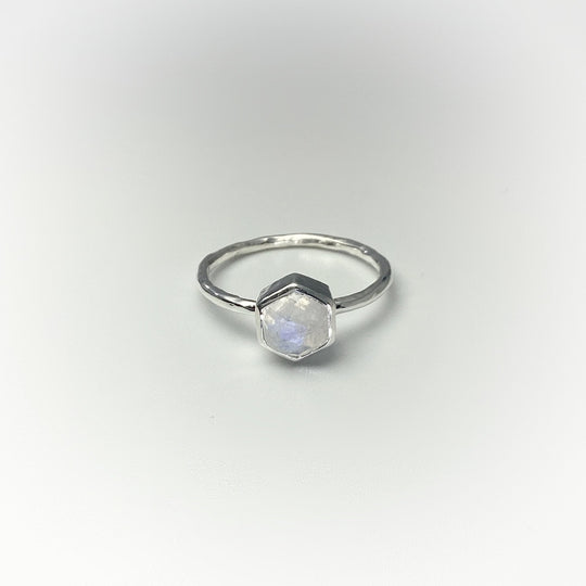 Rainbow Moonstone Ring - Rocks and Gems Canada