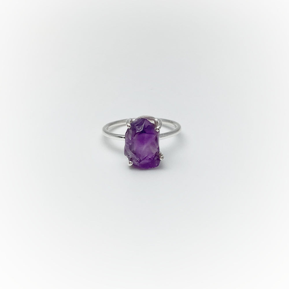 Raw Amethyst Ring - Rocks and Gems Canada