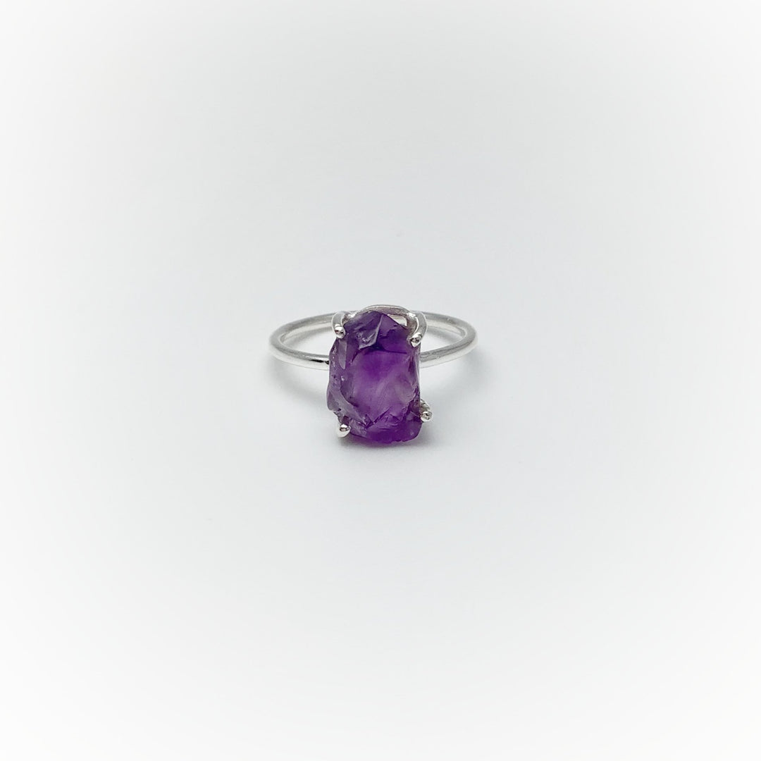 Raw Amethyst Ring - Rocks and Gems Canada