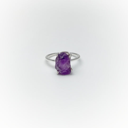 Raw Amethyst Ring - Rocks and Gems Canada