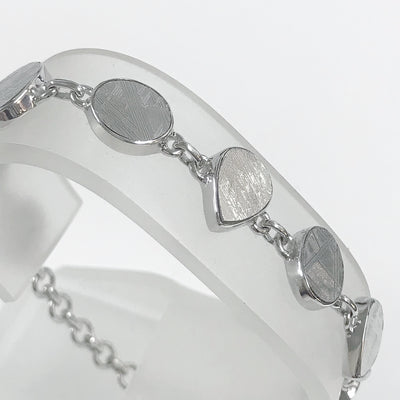Muonionalusta Meteorite Sterling Silver Bracelet